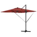 vidaXL Roma Parasol Červená 286 x 284 x 270 cm Hliník a polyester