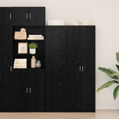 vidaXL Highboard Čierny dub 45 x 42,5 x 185 cm