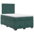 vidaXL Posteľ boxspring s matracom Tmavozelená 120 x 190 cm Zamat