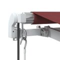 vidaXL Automaticky zaťahovacia markíza s LED vínová 450x350 cm