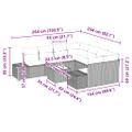 vidaXL Súprava záhradných pohoviek 9 ks Čierna polyratan