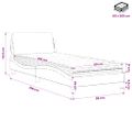 vidaXL Posteľ s matracom Dover modrá 80x200 cm látka