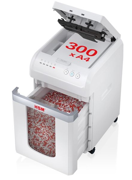 skartovač HSM shredstar AF X300/4x12/3/12 listov/220/30l / 60:20min / cross / (aut.podávač 300 listov)