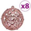 vidaXL Vianočné ozdoby 100 ks ružové 3 / 4 / 6 cm