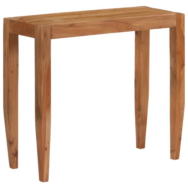 vidaXL Konzolový stolík hnedý 101x35x80 cm masívne akáciové drevo