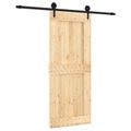 vidaXL Posuvné dvere Prírodná a čierna 85 x 210 cm