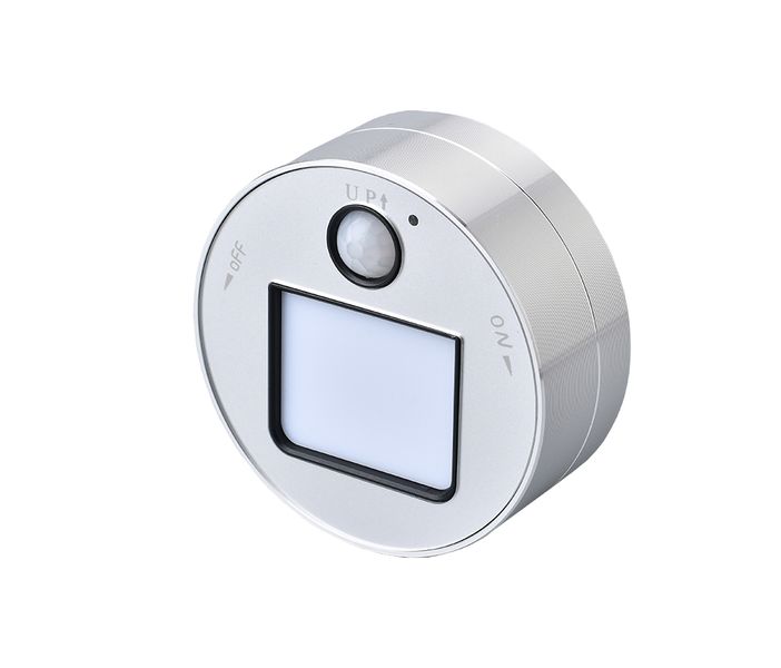 Zásuvkový modul Viking A20S, strieborná / LED svetlo 3W / Pohybový senzor / 230V, 16A, 50Hz