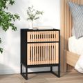 vidaXL Nočný stolík čierny 40x30x55,5 cm kompozitné drevo a železo
