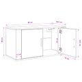 vidaXL Nástenná skriňa pre TV 80 x 34.5 x 40 cm dub artisan