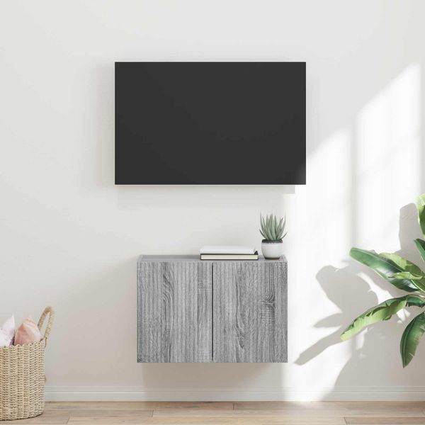 vidaXL TV nástenná skriňa Nástenný Sivý Sonoma 59,5 x 31 x 40 cm