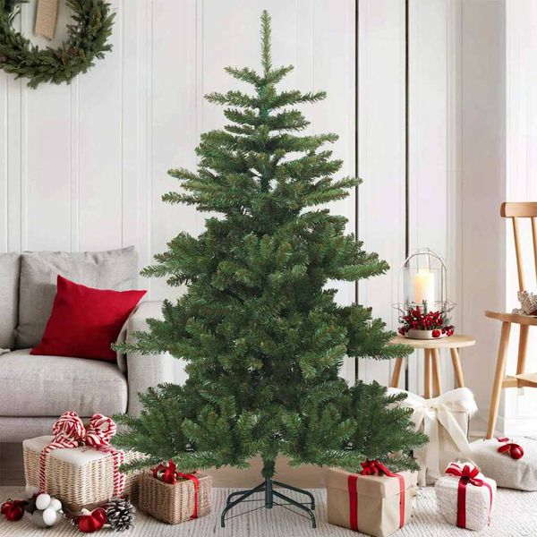 vidaXL Umelý Sklápací Vianočný Stromček Zelená 150 cm PVC, oceľ