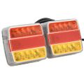 vidaXL Svetlá prívesu 2 ks červené 10,5x7,5x10 cm 12 V LED žiarovka