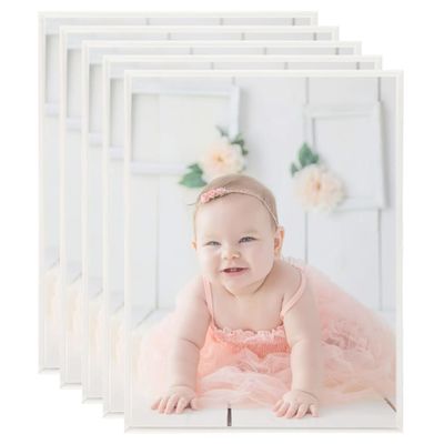vidaXL Fotorámiky na stenu alebo stôl 5 ks strieborné 20x25 cm MDF