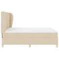 vidaXL Posteľ s pružinovým rámom s matracmi Krémová 200 x 180 cm látka