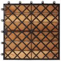 vidaXL Dlažba na terasu 10 ks Hnedá 30 x 30 cm Akáciové tvrdé drevo