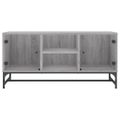 vidaXL TV skrinka so sklenenými dvierkami sivá sonoma 102x37x50 cm