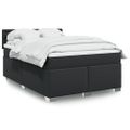 vidaXL Boxspring posteľ s matracom čierna 140x200 cm umelá koža