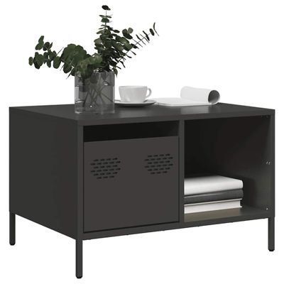 vidaXL Konferenčný stolík čierny 68,5x50x43,5 cm oceľ