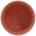 vidaXL Kulatý kvetináč 6 ks Tehlovo červená Ø 17 x 14 cm Plast