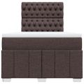 vidaXL Boxspring posteľ s matracom tmavohnedá 120x200 cm látka