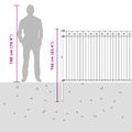 vidaXL Plot s hrotmi BAARLO 200 x 166 cm Čierna