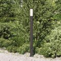 vidaXL Stĺpikové svietidlo so senzorom a zásuvkou 110 cm čierne IP44