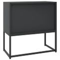 vidaXL Komoda čierna 75x35x75 cm oceľová