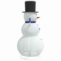 vidaXL Rodina vianočných snehuliakov 3 ks Teplá biela 55 x 122 cm