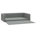 vidaXL Sedačka pre psa do auta bledosivá 70x45 cm ľanový vzhľad