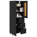 vidaXL Highboard 2 ks Čierny dub 69,5 x 34 x 180 cm Kompozitné drevo
