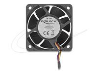 Axiálny ventilátor 12 V DC 60 x 60 x 25 mm čierny