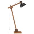 vidaXL Stojanová lampa čierna masívne mangovníkové drevo E27