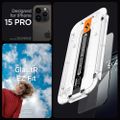 Spigen tempered glass GLAS.TR "EZ FIT" FC 2-PACK for iPhone 15 Pro 6,1" black