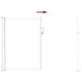 vidaXL Retračná bočná markíza 300 x 170 cm Polyester Obdĺžnikový Hnedá