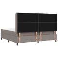 vidaXL LED box s pružinami Sivohnedá 200 x 200 cm látka