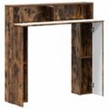 vidaXL Rám krbu Dymový dub 102 x 18 x 100,5 cm Kompozitné drevo