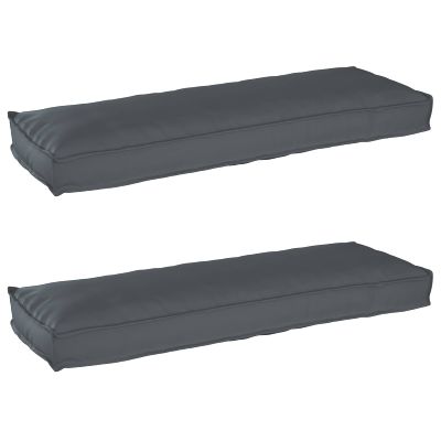 vidaXL Sada vankúšov na palete 2 pcs Antracit 120 x 40 x 8 cm