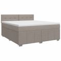 vidaXL Posteľ boxspring s matracom Sivohnedá 160 x 200 cm Látka