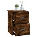 vidaXL Nástenné nočné stolíky 2 ks dymový dub 41,5x36x53 cm