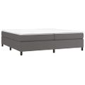 vidaXL Posteľný rám s boxspringom sivý 200x200 cm umelá koža