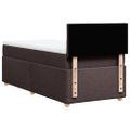 vidaXL Posteľný rám boxsping s matracom hnedý 90x200 cm látka