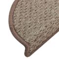 vidaXL Kobercové nášľapy na schody 15 ks hnedé 56x17x3 cm