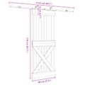vidaXL Posuvné dvere NARVIK Prírodná a čierna 80 x 210 cm (213,5 cm)