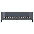 vidaXL Denná posteľ s matracom tmavosivá 90x200 cm zamat