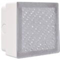 vidaXL Podlahové LED svetlá, 12 ks, 100x100x68 mm