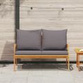 vidaXL Záhradná lavička s vankúšom Prírodný olej 115 x 65 x 71 cm