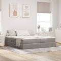 vidaXL Postel s úložným prostorem a matrací Sivohnedá 180 x 200 cm