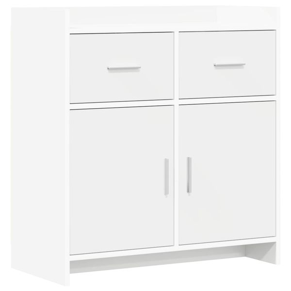 vidaXL Servírovacia skriňa Biela 75 x 36 x 80 cm Kompozitné drevo