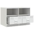 vidaXL TV skrinky 2 ks biele 67x39x44 cm oceľ