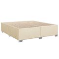 vidaXL Posteľ boxspring s matracom Krémová 200 x 200 cm Látka